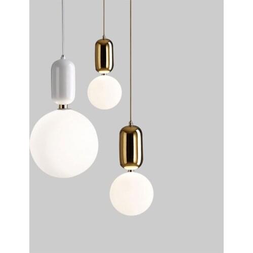 Postmodern Simple Creative Restaurant Balcony Hallway Bar Balcony Bedside Single Glass Ball Chandelier