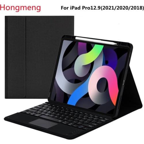 Hongmeng Detachable Bluetooth keyboard With Touch Pencil Cases Leather For ipad pro 12.9 Case Tablet Stand Tablet to PC