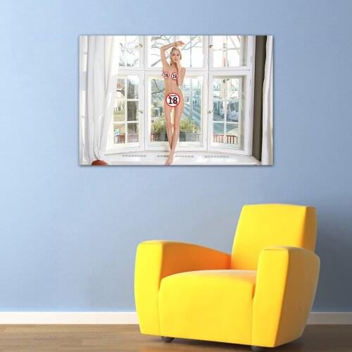 Modern Painting Sexy Blonde Long-legged Girl Wallpaper Wall Art Picture Posters Canvas Prints for Home Decor