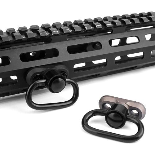 Airsoft QD Sling Swivel Mount Push Button Picatinny Rail Mount Rifle Gun Keymod Mlok Base Quick Release Sling Ring Adapter