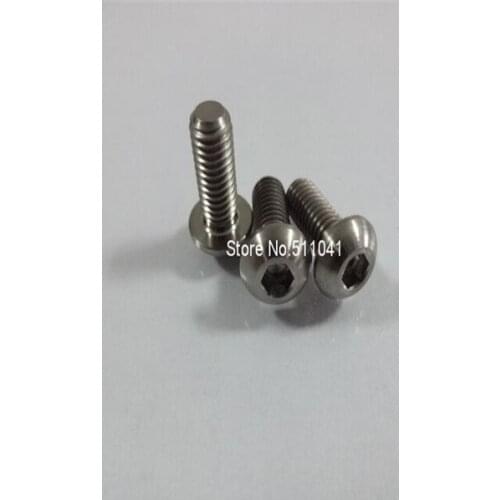 Titan Gr2 M4*10 ISO 7380 Hex Head titanium Bolt Screw titanium Fastener, titanium bike parts,free shipping