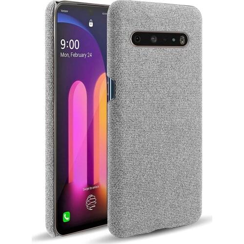 Cloth Cases For LG V60 ThinQ 5G Case Slim Retro Cloth Hard Phone Cover For LG V60 ThinQ 5G LM-V600 6.8" Coque Funda Capa