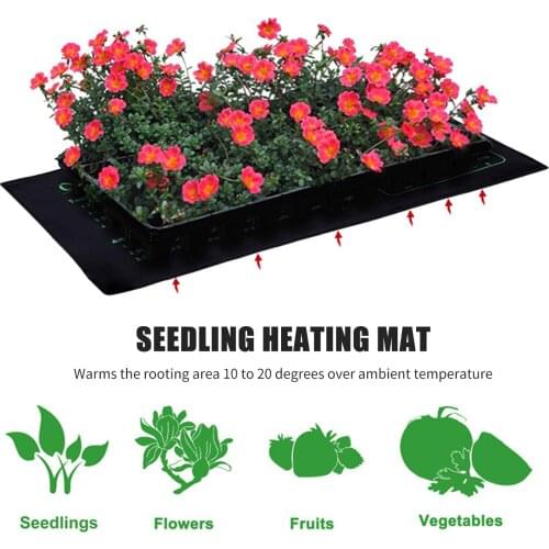 US/EU/UK 100W Seedling Heating Mat Waterproof Flowers Vegetables Digital Seedlings Growth Germination Propagation Starter Pad