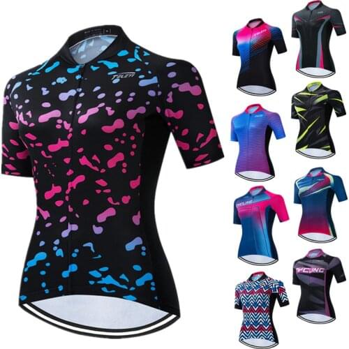 Weimostar 2021 Summer Womens Cycling Jersey Shirt Pro Team Bicycle Jersey MTB Bike Jersey Tops Racing Cycling Wear Clothes Ropa