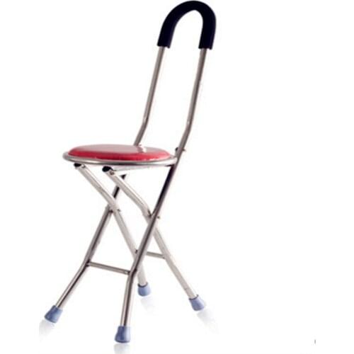 2019 New Safety Old Man U shape crutch chair Non-slip ultra-light walking sticks multi-function folding cane hiking accessories