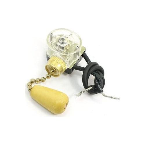 3A 250VAC Momentary Action Ceiling Fan Two Wires Light Pull Chain Switch