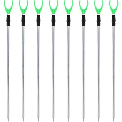 8PCS 1.2M Adjustable Metal Fishing Rod Holder Aluminum Alloy Fixed Frame Fishing Rod Bracket Fishing Supplies X195G