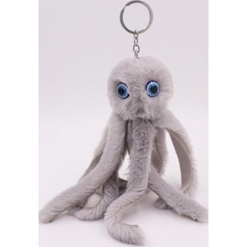 10pcs/lot Party Favors Cute Plush Octopus Pendant Keychains Baby Shower Supplies Birthday Gift Souvenir For Girls Bag Decoration