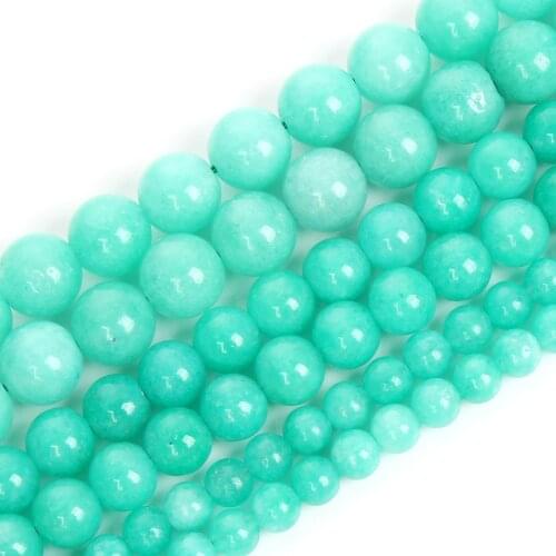 6-10mm Natural Stone Beads Round Smooth Loose AustralianJade Stone Beads For Jewelry Making DIY Charm Bracelet Necklace Handmade