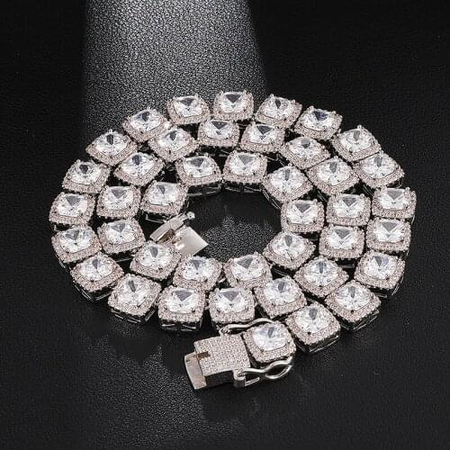 US7 Tennis Chain Link Necklaces Women Men Bling Iced Out Single Row Cubic Zirconia Stone Choker Necklace Hip Hop Jewelry