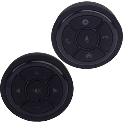 Black Universal Wireless Car Steering Wheel Button Key Remote Control Controller for Stereo DVD GPS With Night Light