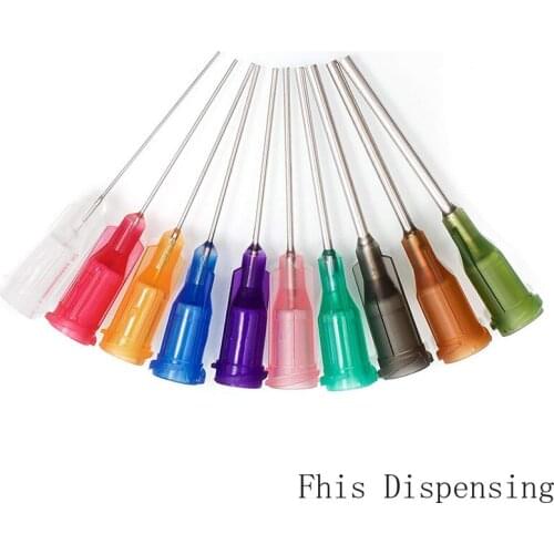 14G-27G W/ISO Standard Dispensing Needles PP Luer Lock hub 1 Inch Tubing length Precision S.S Dispense Blunt Tips