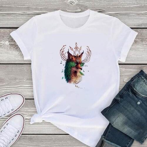 Women T-Shirt Kawaii Animal Printed T shirt Summer Tops Harajuku Aesthetics Graphic Tees Unisex Funny Top Tshirt Female Clothing