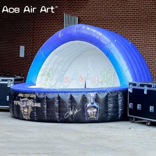 Giant Oxford inflatable kiosk bar,concession booth,pop-up bar counter with curtain for Holiday promotion
