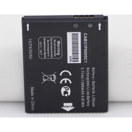 ISUNOO 3.7v 1300mah CAB31P0000C1 Mobile Phone Battery For Alcatel CAB31P0000C1 battery Internal Replacement