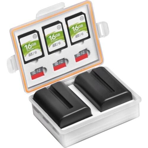 Camera Battery Storeage Box for NP-FW50 NP-FZ100 BLF19 BLG10 BLC12 BMB9 BP-511 LP-E6 LP-E8 E10 E12 E17 EN-EL23 EN-EL3E EN-EL14