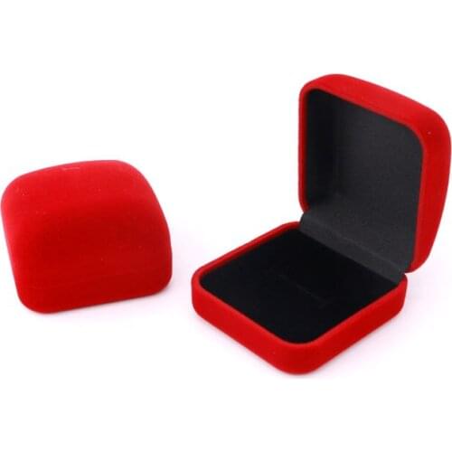 Wholesale Jewelry Boxes Fashion Stud Earrings Rings Display Box Jewelry Storage Packaging Case Velvet Box For Jewelry 2pcs/lot