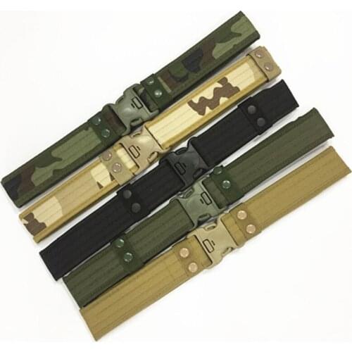 Fashion Adjustable Belt Canvas Military Outdoor Tactical Straps Luxury Plastic Buckle Waistband for Pants Accessory