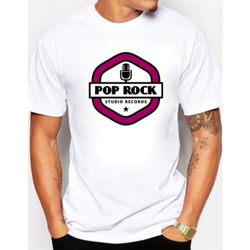 Music Lover Pop Rock Studio Rocords Printed Men/Boy T shirt Men Cotton Short Sleeve White Tees Cotton Culture T-shirts