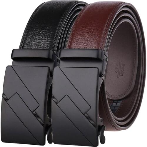 2019 New Cow Leather Waist Strap Mens Belts Famous Brand Designer Male Jean Belt Top Sale Automatic Buckle Belts for Men