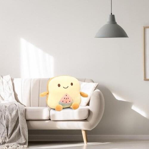 Sliced Toast Bread Pillow Super Cute Cat Doll Plush Toy Gift Soft Bread Scented Funning Hand Pillow Gift Crafts