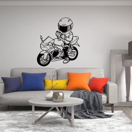 NEW Motorcycles Decorative Sticker Waterproof Home Decor For Babys Rooms Waterproof Wall Art Decal