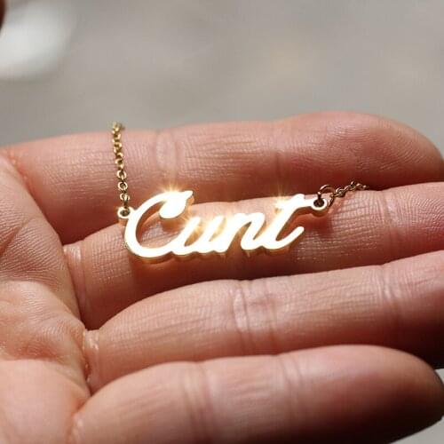 BEEGER cunt Anklet or Necklace, Stainless Steel with mirror finish gold color,used for hotwife/cuckold lifestyle