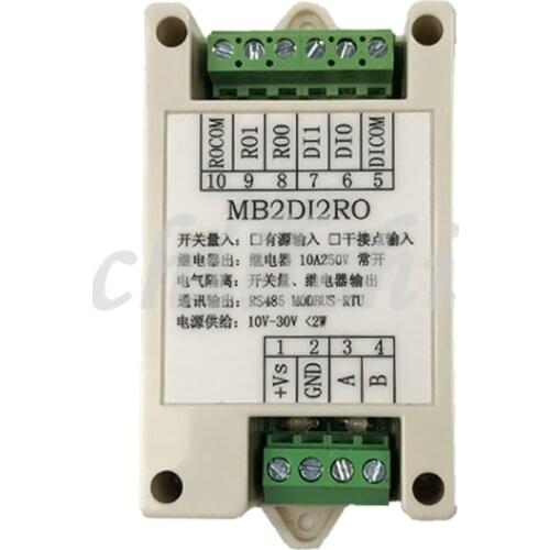 Switch input and output input output 2 way relay output module MODBUS-RTU RS485 communication