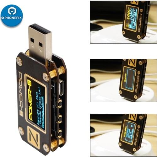 KM001 POWER-Z Portable USB PD Tester QC3.0 2.0 PD Digital Voltmeter Digital Voltage Current Type-C Meter Power Bank Detector
