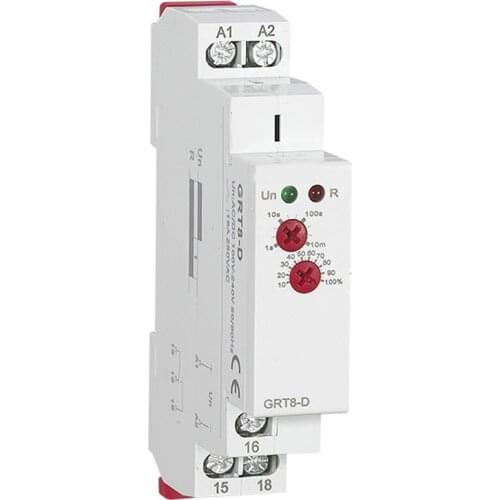 Din Rail Delay Off Without Supply Power Time Relay 16A Industrial Control Auto Timer Relays Time Delay GRT8-D