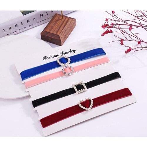 Girls Heart Ladies Collar Necklace Fashion Black Retro Velvet