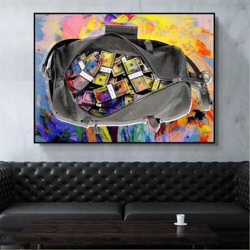 Nordic Abstract Purse Money Posters and Prints Canvas Painting Quadro Wall Art Picture for Living Room Home Decoration Cuadros