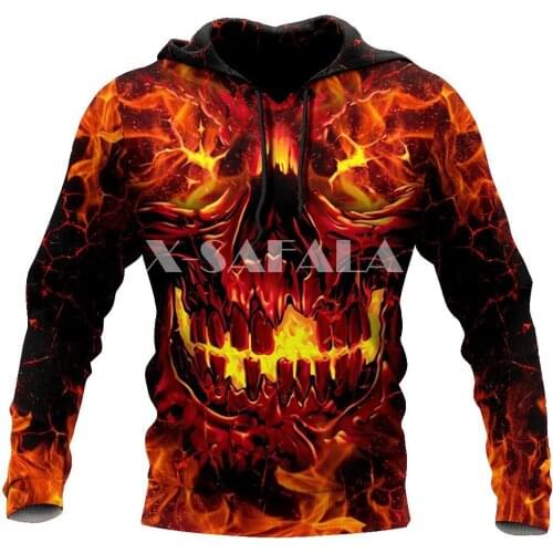 Amazing Fire Skull Head Trippy 3D Print Hoodie Man Women Harajuku Outwear Zipper Pullover Sweatshirt Casual Unisex-8