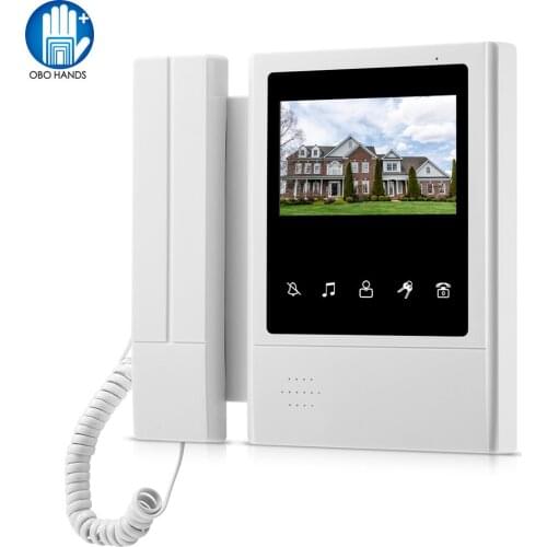 OBO 4.3inch TFT-LCD Color Video Door Phone Doorbell Intercom System Indoor Monitor Screen Video Doorphone for Home 25 Ringtone