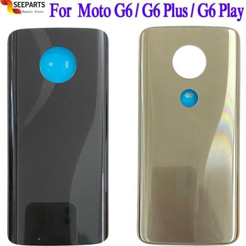 For Motorola Moto G6 Plus Back Battery Cover Rear Door Panel G6 Play Housing Case Replacement For Moto G6 Battery Cover