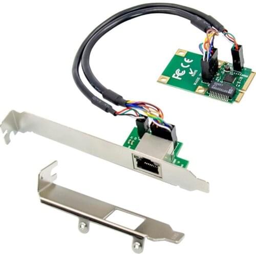 1 RJ45 Port MINI PCIE Single Port Gigabit Ethernet Lan Network Crad Internal Adapter Chip REALTEK RTL8111F 10/100/1000Mbps