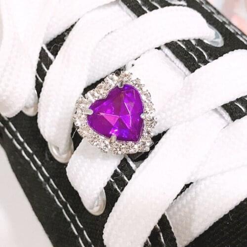 1PCS Shiny Rhinestones Buckle Shoelaces Decoration Shoes Accessories Pearl Shiny Rhinestones Kids Women DIY shoe charms design
