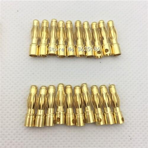 10Pair 4mm RC Battery Gold-plated Bullet Banana Plug High Quality Male Female Bullet Banana Connector