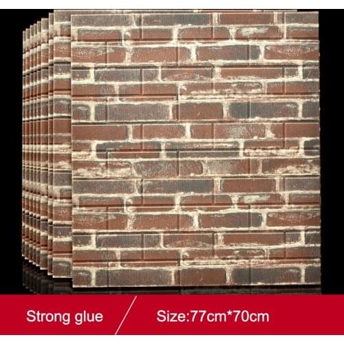 3D Wall Stickers Brick Stone Pattern Waterproof Self-Adhesive Wallpaper Sticker for Living Kids Room Decoration