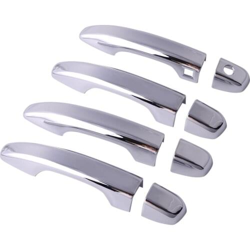 8Pcs/Set Chrome Exterior Door Handle Cover Trim W/Smart Keyhole ABS Moulding Car Fit for Honda Accord 2018 2019 2020