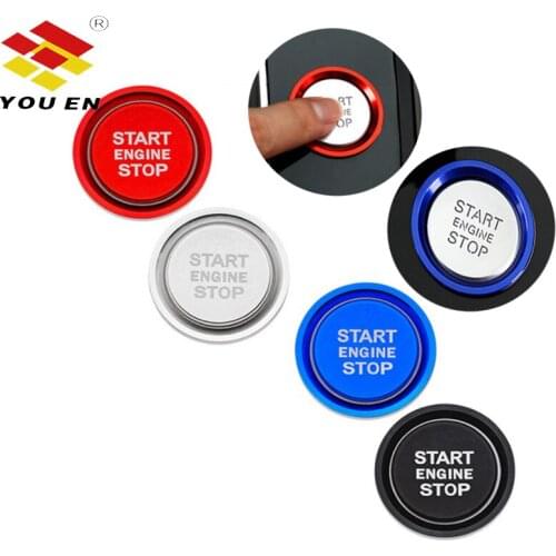 YOUEN Engine Start Stop Ring Accessories Case For Audi Q5 8R A4 B9 A6 A7 C7 Cover Car Styling