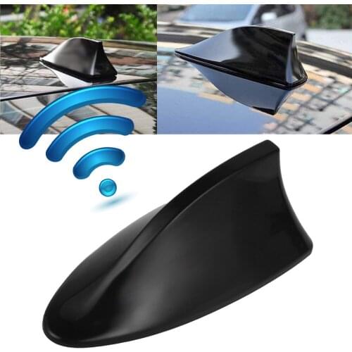 Car Shark Fin Black Universal Aerial Car Shark Antenna Radio FM Signal Design For All Cars Aerials Car Styling Accessories