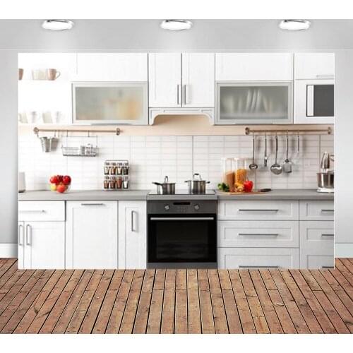 White European Style Kitchen Series Background Network Red Live Broadcast Anchor 3D Photo Decoration Studio Backdrop Cloth