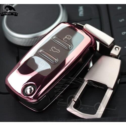 TPU Car Key Case Cover for Volkswagen Golf 4 5 6 Bora POLO Passat B5 B6 Skoda Superb Octavia Fabia SEAT Ibiza Leon