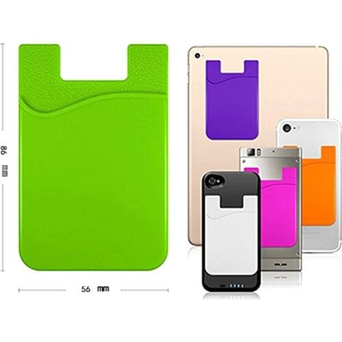 Business Credit Pocket Adhesive Fashion Women Men Cell Phone Card Holder ID Card Holder Slim Case sticker Bus Card