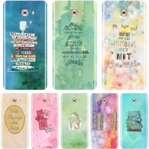 Colored Book Pretty Quotes Back Cover For Samsung Galaxy C9 C7 C5 Pro Soft Silicone Phone Case For Samsung Galaxy C5 C7 C8 Case