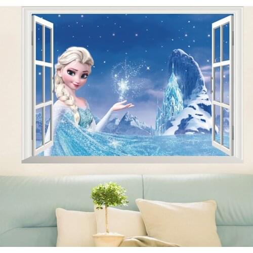Kids Cute 3D Stickers Frozen 2 Puzzle Children Room Decoration Kindergarten Stickers Cartoon Pegatinas Autocollant Enfant Decor