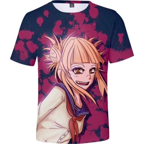 3D Printed Himiko Toga T-shirt Men And Women Fashion Harajuku Japanese Anime Casual T Shirts Summer New Short Sleeve Top Clothes