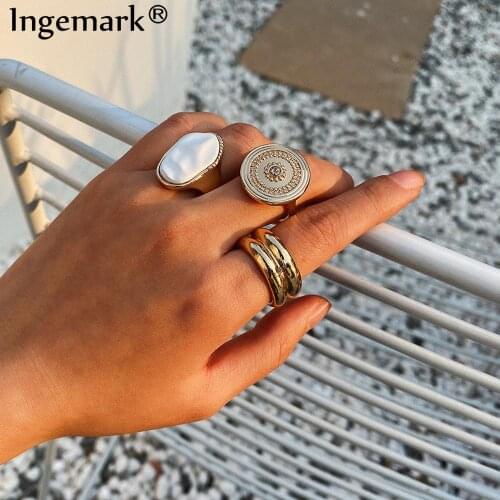 Женские золотые кольца Ingemark China At AliExpress