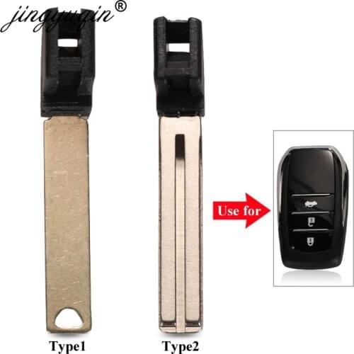 Jingyuqin New Smart Remote Key Insert blank Fob for Toyota Highlander Land Cruiser RAV4 Car Key Fob Uncut Blade